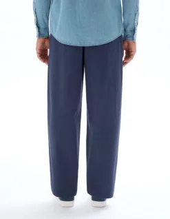 Celio Pantalon loose coton stretch - marine^Homme Pantalons