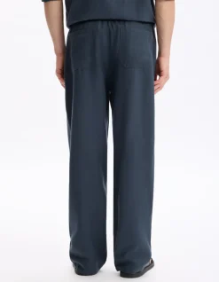 Celio Pantalon loose fluide - marine^Homme Pantalons En Lin|Pantalons