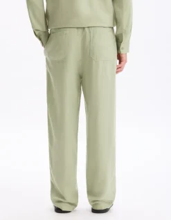 Celio Pantalon loose fluide - vert^Homme Pantalons En Lin|Pantalons