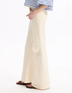 Celio Pantalon patte d'éléphant - beige^Femme Pantalons