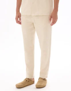 Celio Pantalon relaxed 100% coton jacquard - écru^Homme Pantalons|Costumes Casual