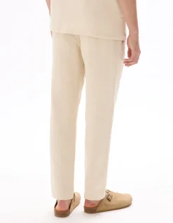 Celio Pantalon relaxed 100% coton jacquard - écru^Homme Pantalons|Costumes Casual