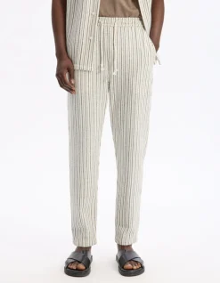 Celio Pantalon relaxed coton mélangé - ecru^Homme Pantalons