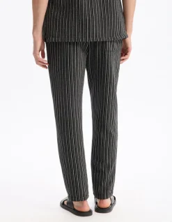Celio Pantalon relaxed coton mélangé - noir^Homme Pantalons