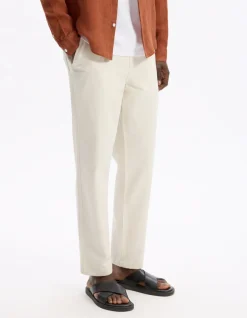 Celio Pantalon relaxed en coton et lin -^Homme Pantalons En Lin|Pantalons