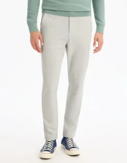 Celio Pantalon slim stretch - gris^Homme Pantalons Chinos|Pantalons