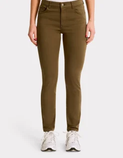 Celio Pantalon slim ultrastretch - kaki foncé^Femme Pantalons