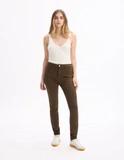Celio Pantalon slim ultrastretch - kaki^Femme Pantalons