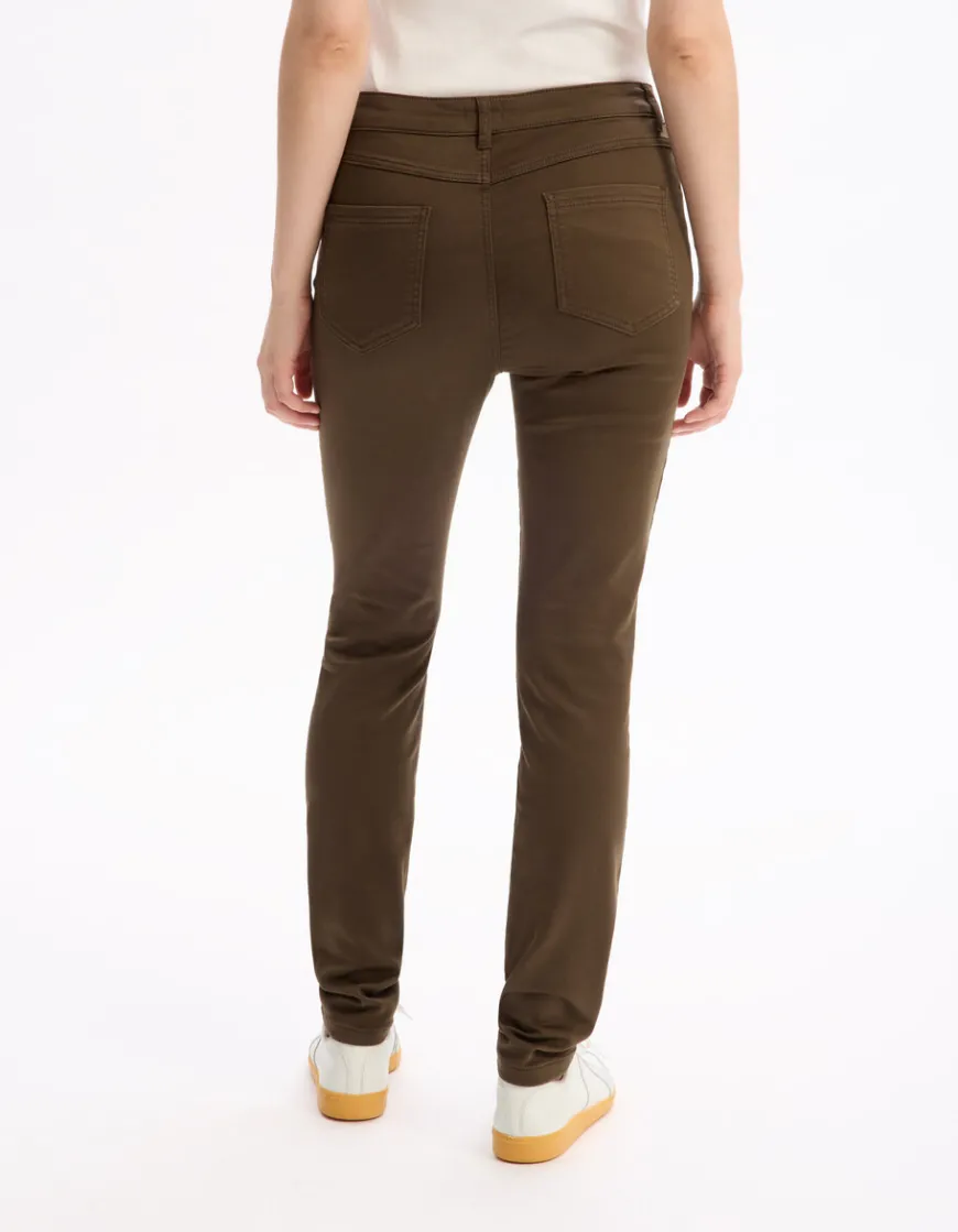 Celio Pantalon slim ultrastretch - kaki^Femme Pantalons