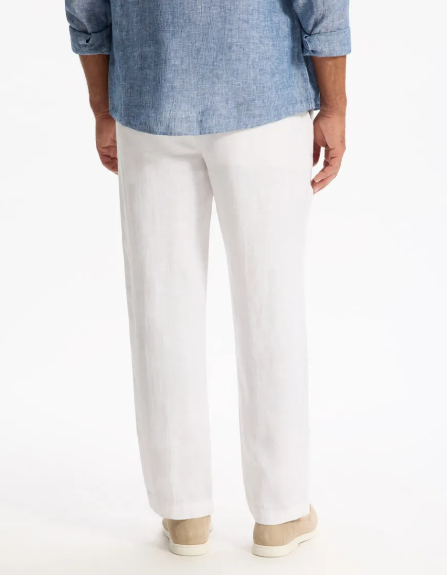 Celio Pantalon straight 100% lin -^Homme Pantalons En Lin|Pantalons