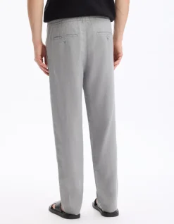 Celio Pantalon straight 100% lin -^Homme Pantalons En Lin|Pantalons
