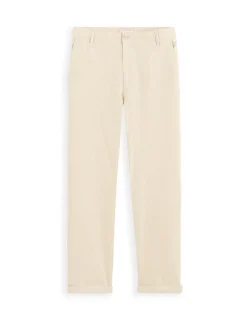Celio Pantalon straight en lin et coton -^Homme Pantalons En Lin|Pantalons