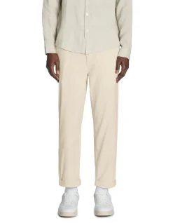 Celio Pantalon straight en lin et coton -^Homme Pantalons En Lin|Pantalons