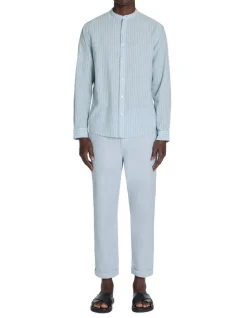 Celio Pantalon straight en lin et coton -^Homme Pantalons En Lin|Pantalons