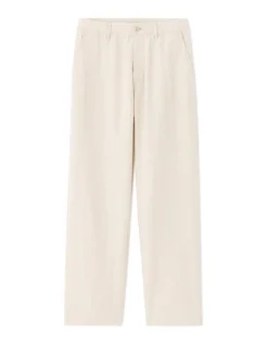 Celio Pantalon straight jacquard - écru^Homme Pantalons En Lin|Pantalons