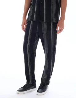 Celio Pantalon straight texturé à rayures -^Homme Pantalons|Costumes Casual
