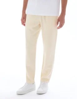 Celio Pantalon straight texturé canvas 100% coton - écru^Homme Pantalons