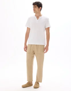 Celio Pantalon uni 100% lin -^Homme Pantalons En Lin|Pantalons