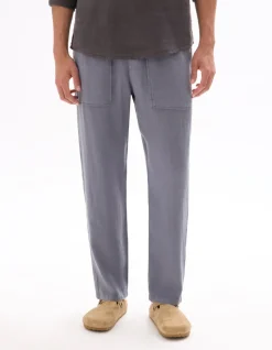 Celio Pantalon uni 100% lin - moyen^Homme Pantalons En Lin|Pantalons