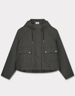 Celio Parka courte à capuche resserable - gris^Femme Manteaux