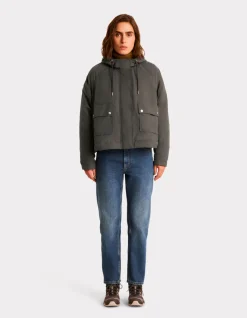 Celio Parka courte à capuche resserable - gris^Femme Manteaux