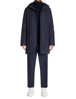 Celio Parka longue à capuche - marine^Homme Manteaux|Parkas