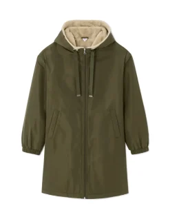 Celio Parka longue intérieur duveteux - kaki^Femme Manteaux