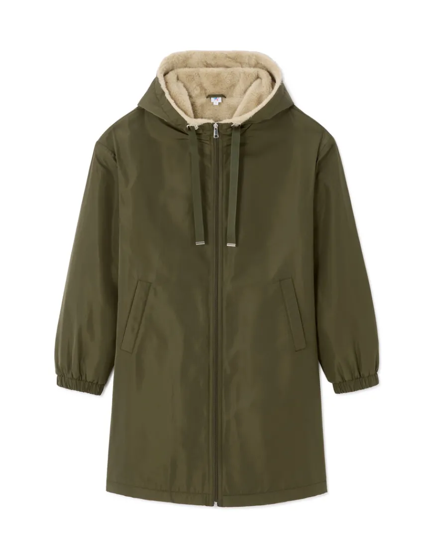 Celio Parka longue intérieur duveteux - kaki^Femme Manteaux