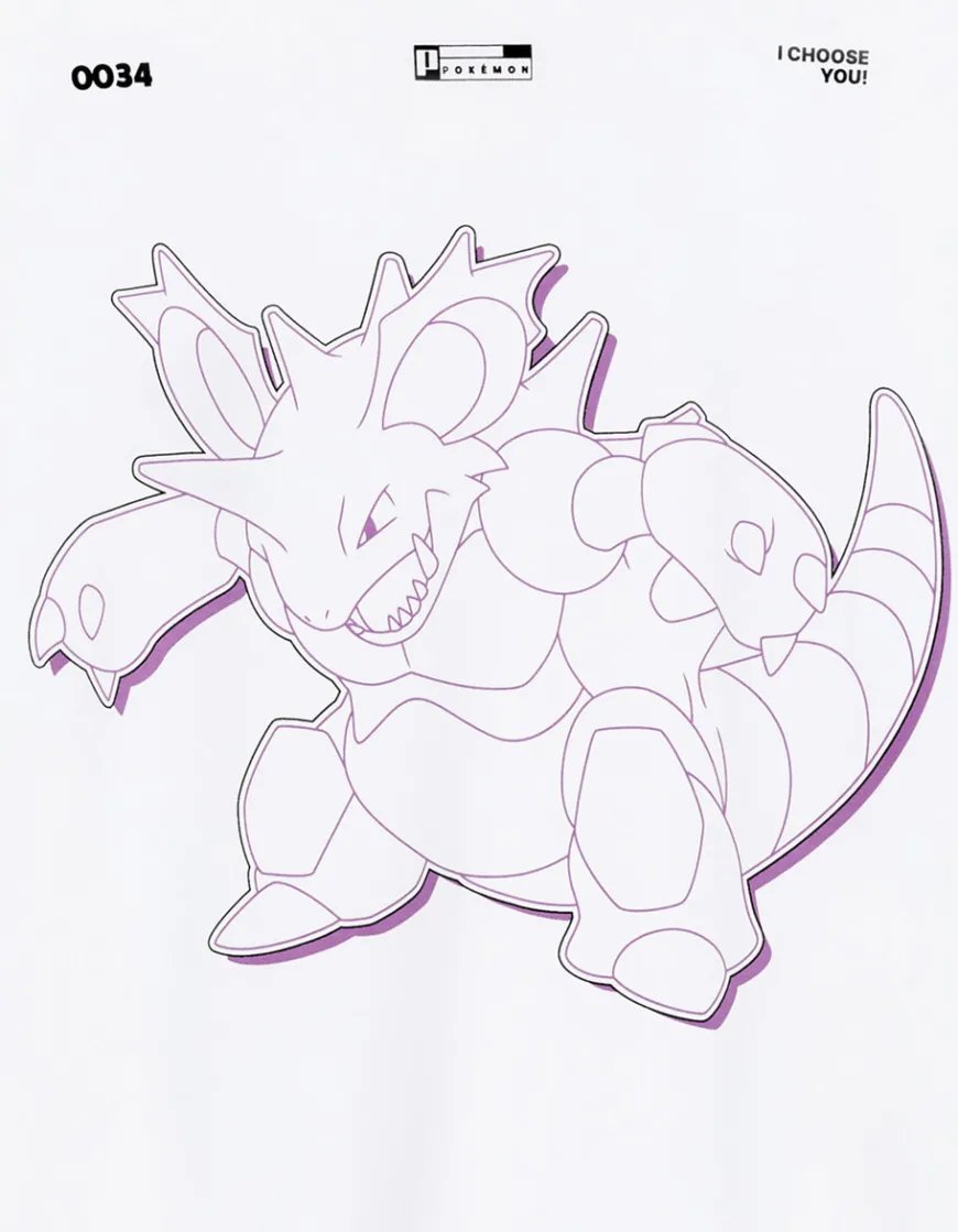 Celio Pokémon - T-shirt Nidoking^Homme Collabs|T-Shirts