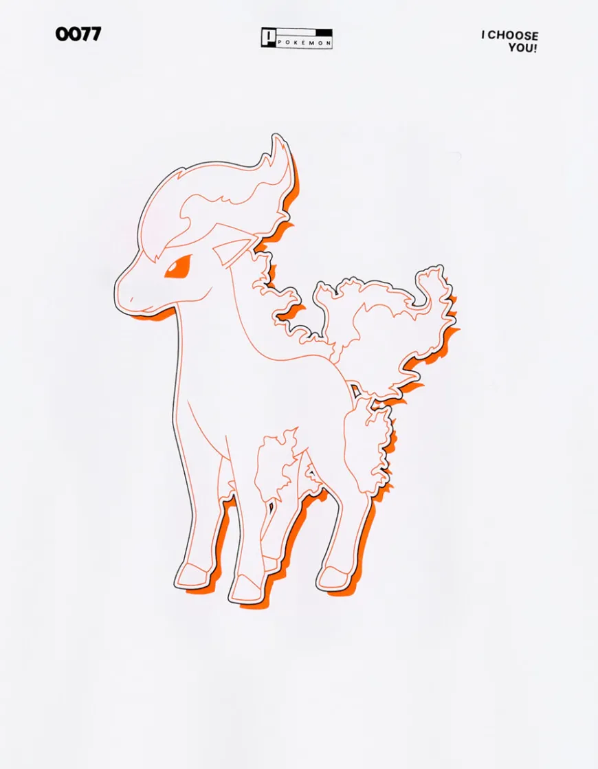 Celio Pokémon - T-shirt Ponyta^Homme Collabs|T-Shirts
