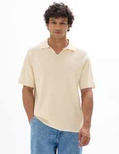 Celio Polo boxy 100% coton milano- écru^Homme Polos