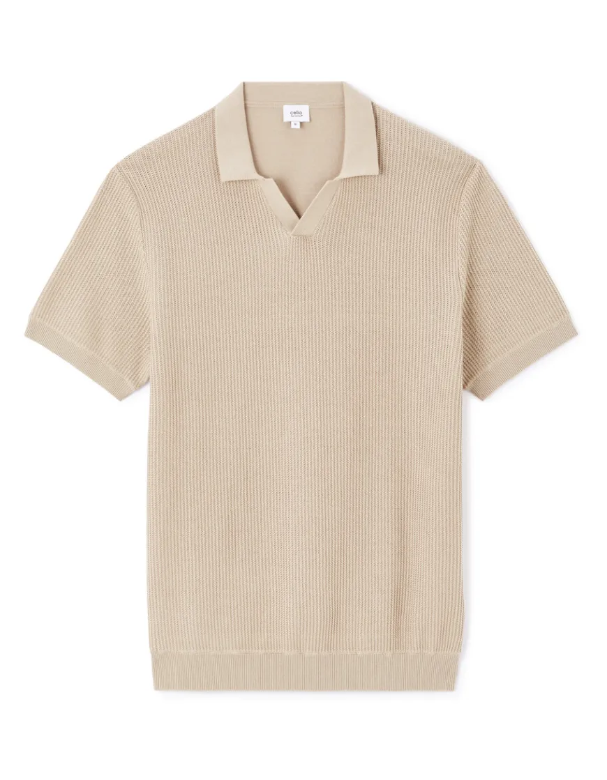 Celio Polo boxy en maille texturée 100% coton -^Homme Polos