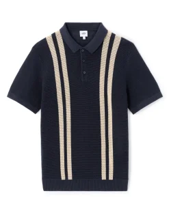 Celio Polo en maille texturée 100% coton - marine^Homme Polos