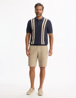 Celio Polo en maille texturée 100% coton - marine^Homme Polos