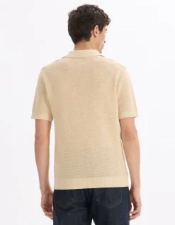 Celio Polo en maille texturée 100% coton -^Homme Polos