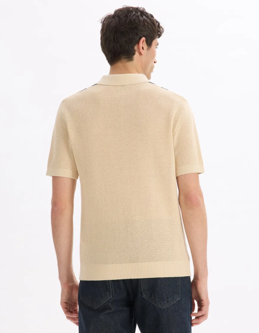 Celio Polo en maille texturée 100% coton -^Homme Polos