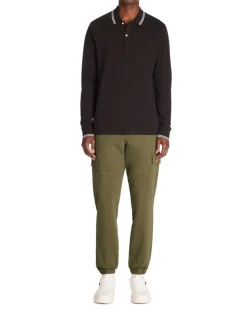 Celio Polo piqué manches longues en coton -^Homme Polos