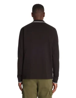 Celio Polo piqué manches longues en coton -^Homme Polos