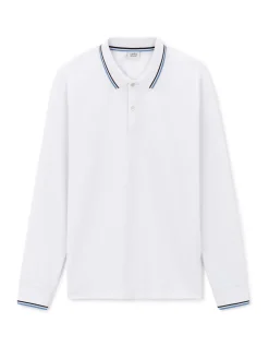 Celio Polo piqué manches longues en coton -^Homme Polos