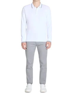 Celio Polo piqué manches longues en coton -^Homme Polos