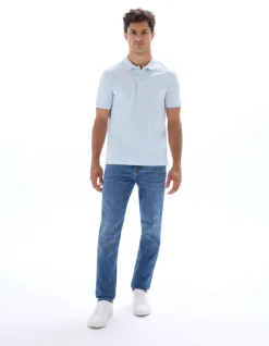 Celio Polo piqué regular 100% coton - clair^Homme Polos