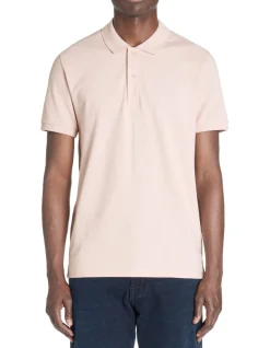 Celio Polo piqué regular 100% coton - rose^Homme Polos