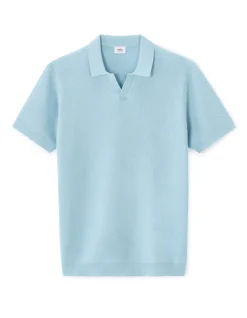 Celio Polo piqué regular 100% Coton tricot - bleu clair^Homme Polos
