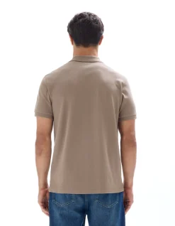 Celio Polo piqué regular 100% coton - taupe^Homme Polos