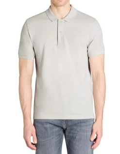 Celio Polo piqué regular 100% coton - gris clair^Homme Polos