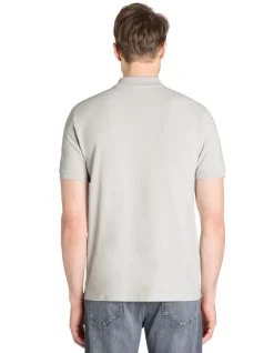 Celio Polo piqué regular 100% coton - gris clair^Homme Polos