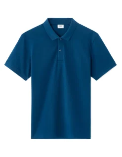 Celio Polo piqué regular 100% coton - bleu mer^Homme Polos