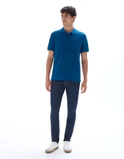 Celio Polo piqué regular 100% coton - bleu mer^Homme Polos