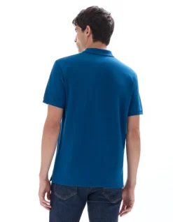 Celio Polo piqué regular 100% coton - bleu mer^Homme Polos