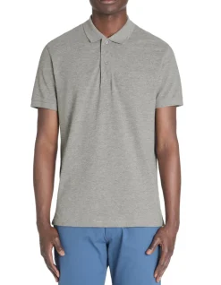 Celio Polo piqué regular coton mélangé - gris foncé^Homme Polos